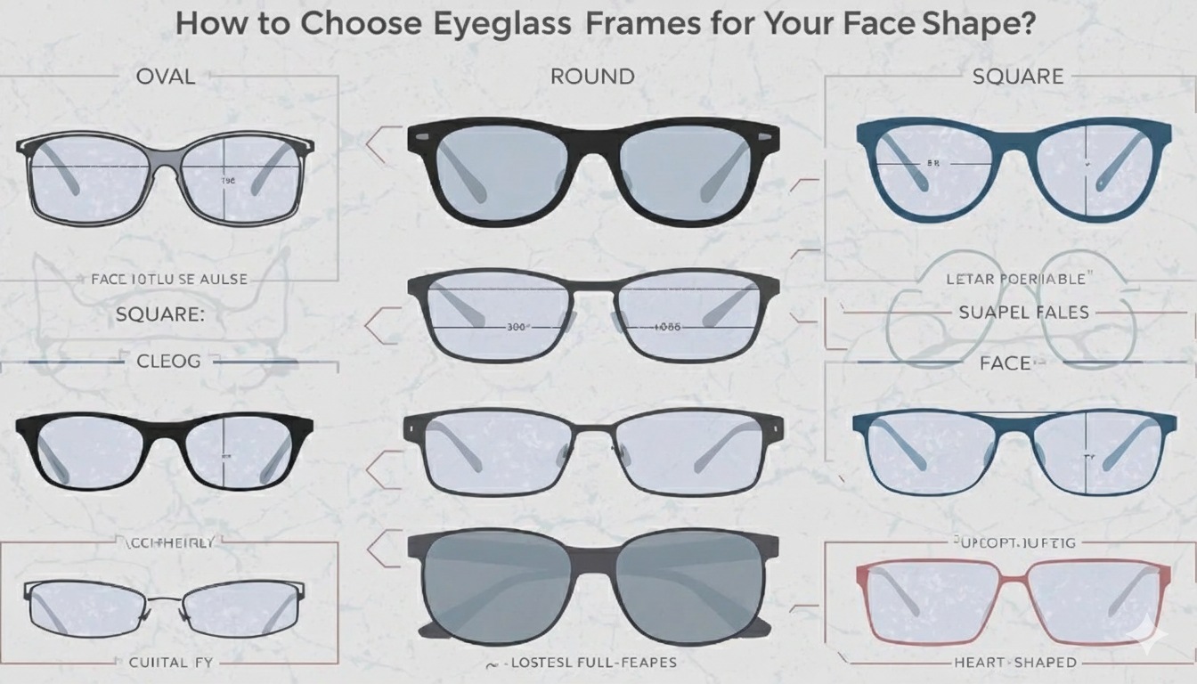 How to Choose Eyeglass Frames for Your Face Shape | Complete Face Shape Guide 